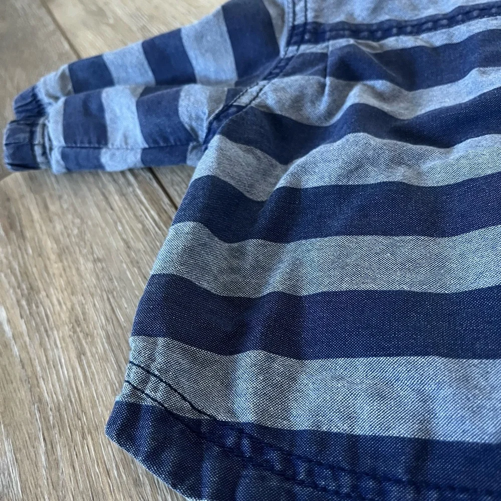 Old Navy Vintage Baby Blue Striped Jacket